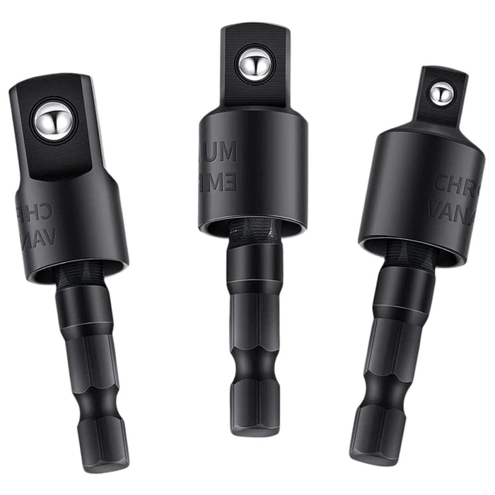 Adattatori per prese oscillanti, attacco esagonale da 1/4" 3/8" 1/2" art.07735