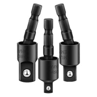 Adattatori per prese oscillanti, attacco esagonale da 1/4" 3/8" 1/2" art.07735