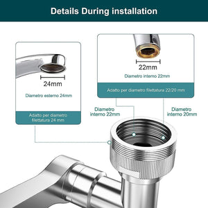 Aeratore filtro per rubinetto miscelatore rompigetto doppio snodo Art. 87999