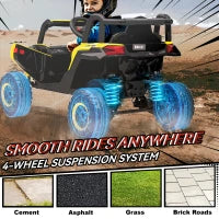 Macchina elettrica bambini 12 V, con telecomando, 96 x 61 x 56 cm, Giallo