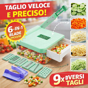 Affettatrice Mandolina Affetta Verdure Manuale Spessore Regolabile 6 in 1 Julien