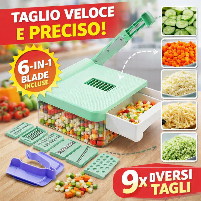 Affettatrice Mandolina Affetta Verdure Manuale Spessore Regolabile 6 in 1 Julien