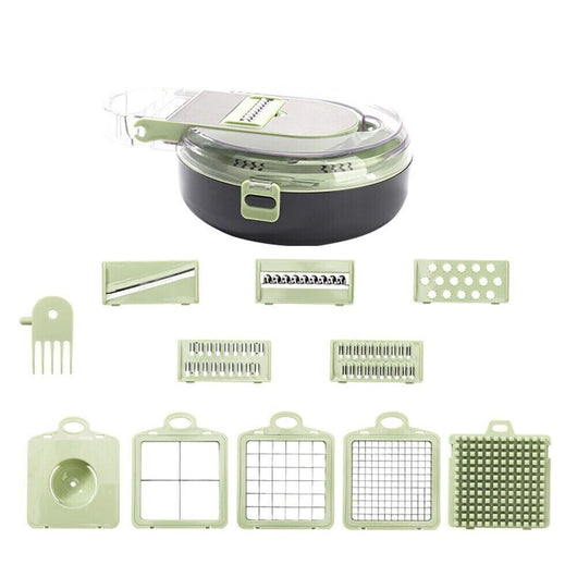 Affettatrice manuale affetta taglia verdure 9 in 1 mandolina con cestello