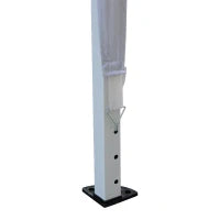 Gazebo Pieghevole con Corde e Picchetti da Giardino Tessuto Oxford 2.95x2.95M Bianco