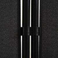 Paravento Separé da Interno a 3 Pannelli Pieghevole in Metallo e Poliestere, 253x50x182 cm, Nero