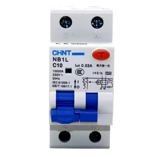 Chint serie nb1l1 interruttore magnetotermico differenziale 1p+n alta protezione *** ampere 10 ampere, confezione 1