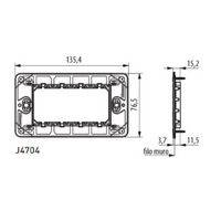 Bticino matixgo supporto per placche diverse modulazioni fissaggio con viti *** numero posti 4 moduli, confezione 1