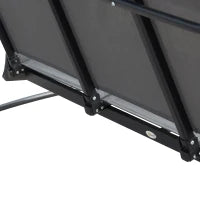 Dondolo 3 Posti da Giardino o Terrazzo con Tettuccio Regolabile e Tasche Portaoggetti Grigio Scuro 196x128x172cm