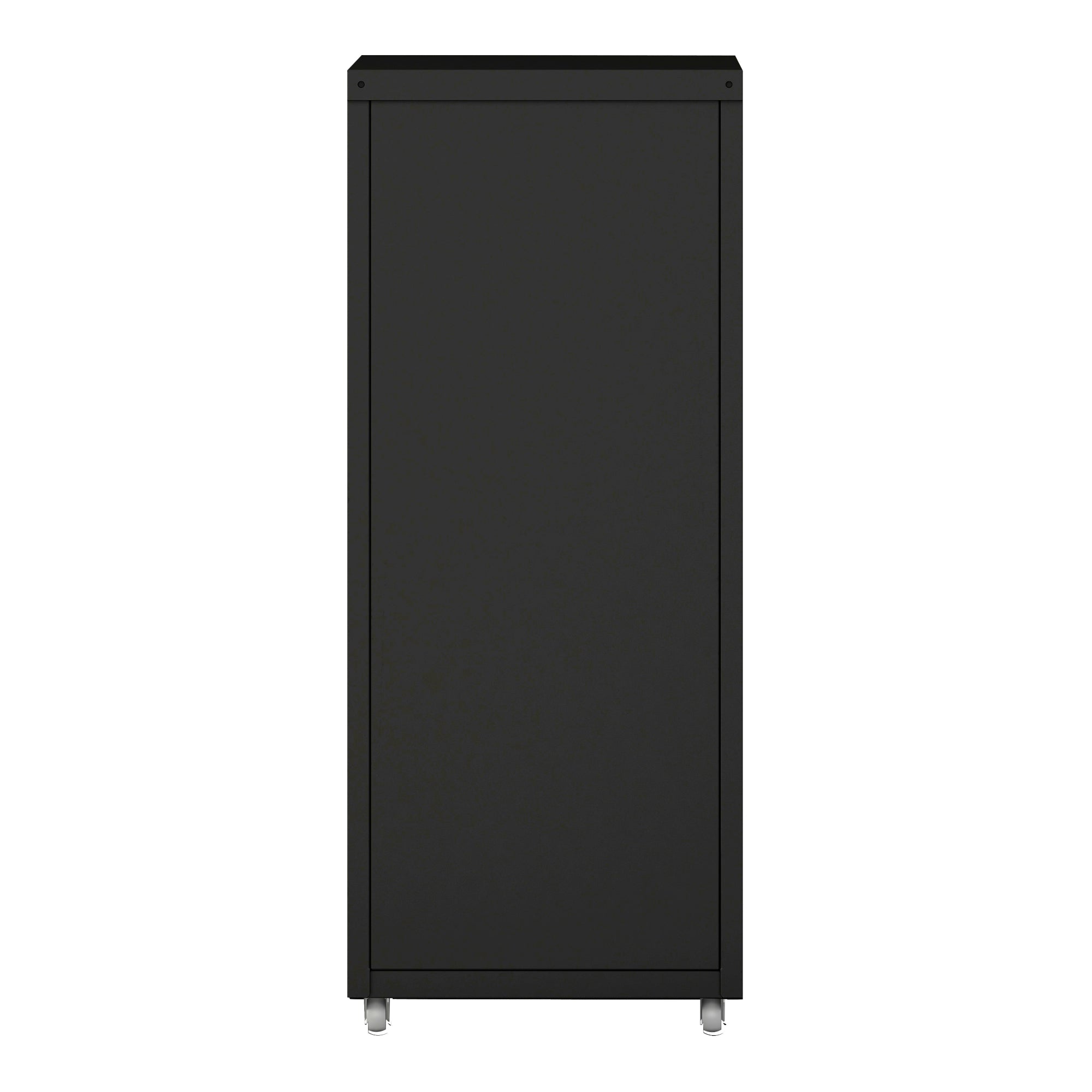 Cassettiera Kökar in Acciaio Mobile Archivio con 5 Cassetti e Rotelle - Nero [en.casa]