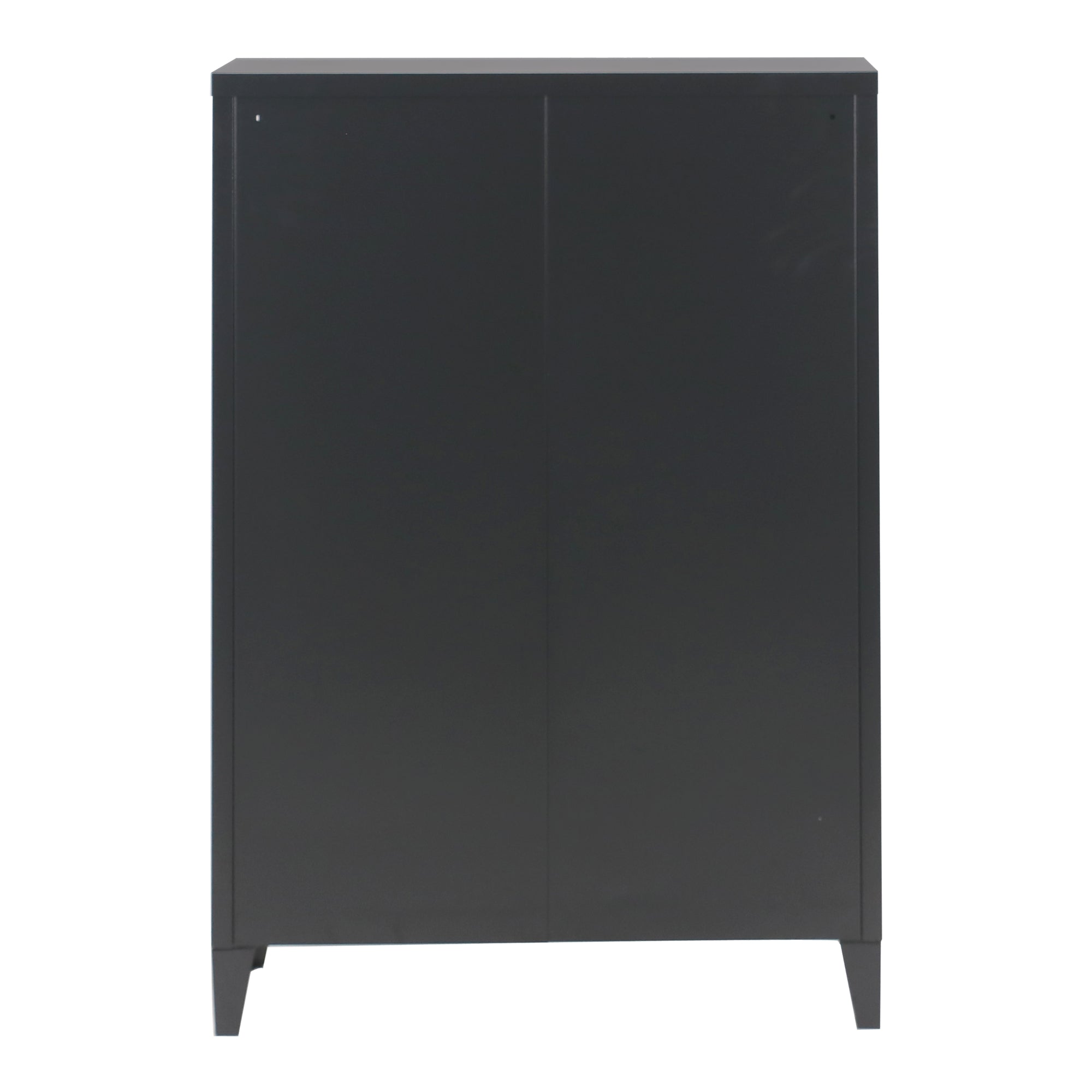 Armadietto spogliatoio da ufficio per ufficio officina camera da letto ufficio in metallo acciaio con 2 ante 110 x 75 x 33 cm nero opaco 03_0006335