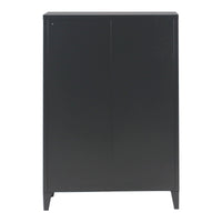 Armadietto spogliatoio da ufficio per ufficio officina camera da letto ufficio in metallo acciaio con 2 ante 110 x 75 x 33 cm nero opaco 03_0006335