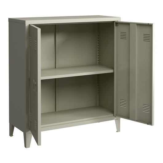 Armadietto spogliatoio da ufficio per ufficio officina camera da letto ufficio in metallo acciaio con 2 ante 90 x 80 x 33 cm cammello opaco 03_0006337