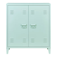 Armadietto da Ufficio Oripää in Acciaio 90 x 80 x 33 cm Verde Pastello, opaco [en.casa]