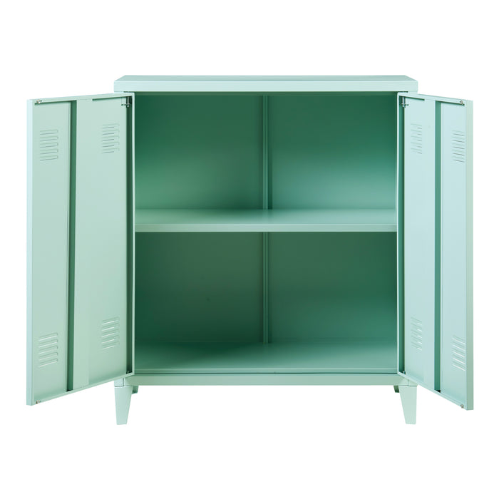 Armadietto da Ufficio Oripää in Acciaio 90 x 80 x 33 cm Verde Pastello, opaco [en.casa]