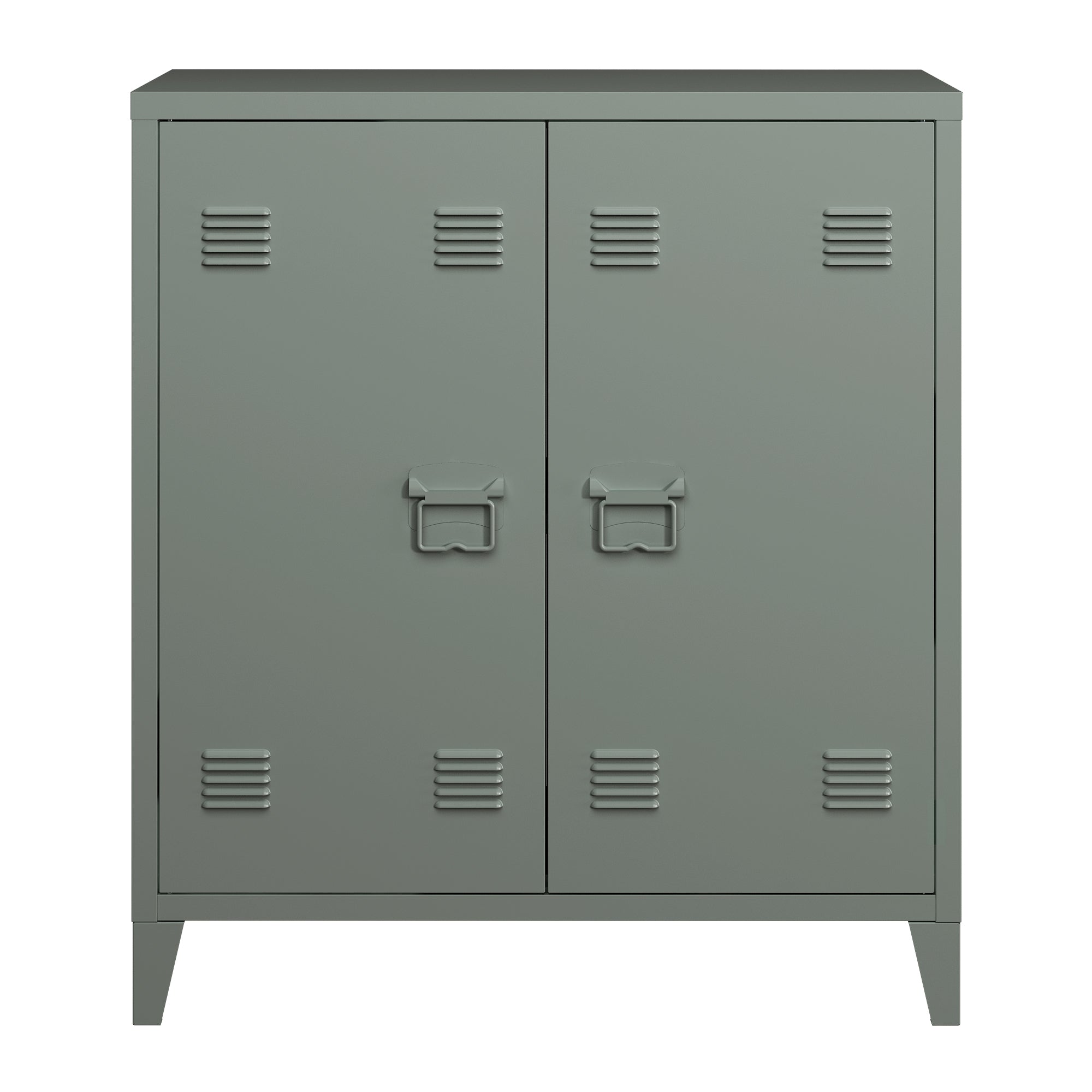 Armadietto spogliatoio da ufficio per ufficio officina camera da letto ufficio in metallo acciaio con 2 ante 90 x 80 x 33 cm grigio scuro 03_0006338