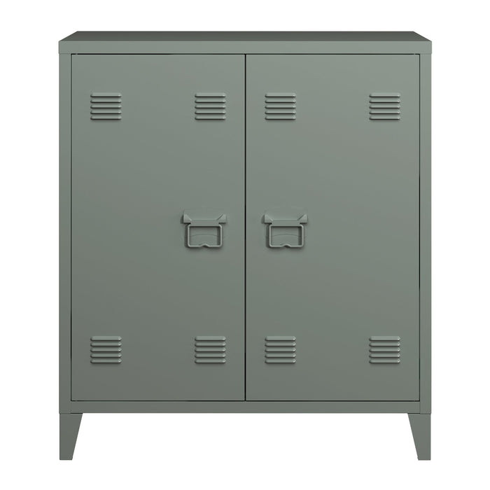 Armadietto spogliatoio da ufficio per ufficio officina camera da letto ufficio in metallo acciaio con 2 ante 90 x 80 x 33 cm grigio scuro 03_0006338