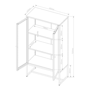 Armadio da Stoccaggio Sund in Acciaio 150 x 80 x 40 cm Grigio [en.casa]