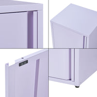 Armadio a Colonna Burlöv in Metallo Mobile per Archivio 88 x 40 x 35 cm Viola [en.casa]