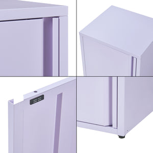 Armadio a Colonna Burlöv in Metallo Mobile per Archivio 88 x 40 x 35 cm Viola [en.casa]