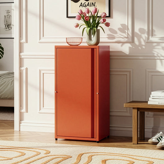 Armadio a Colonna Burlöv in Metallo Mobile per Archivio 88 x 40 x 35 cm Rosso Mattone [en.casa]