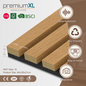 Set Vang di 4 Pannelli Fonoassorbenti Decorativi - Rovere scuro NEU.HOLZ