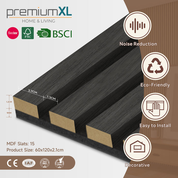 Set Vang di 4 Pannelli Fonoassorbenti Decorativi - Rovere Grigio NEU.HOLZ