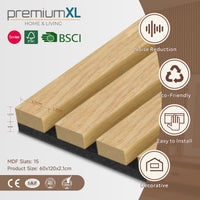 Set Vang di 4 Pannelli Fonoassorbenti Decorativi - Rovere chiaro NEU.HOLZ