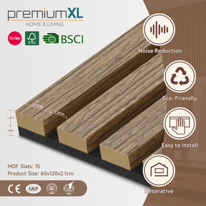 Set Vang di 12 Pannelli Fonoassorbenti Decorativi - Noce Chiaro NEU.HOLZ