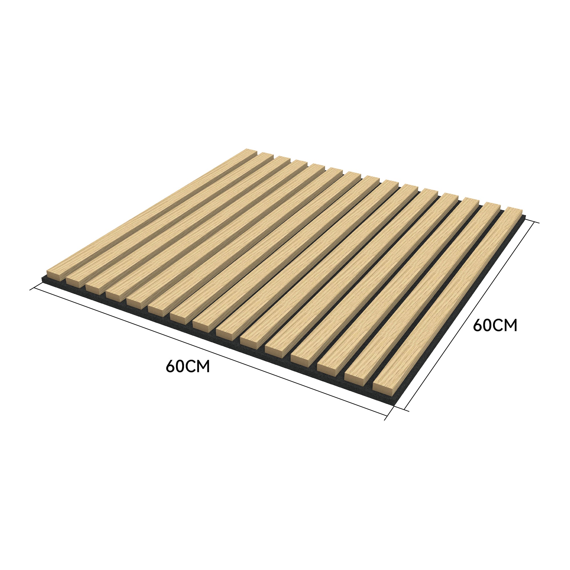 Set Vang di 8 Pannelli Murali 3D Fonoassorbenti 60x60 cm a Listelli Dritti Copertura 2,88 m² - Effetto Rovere NEU.HOLZ
