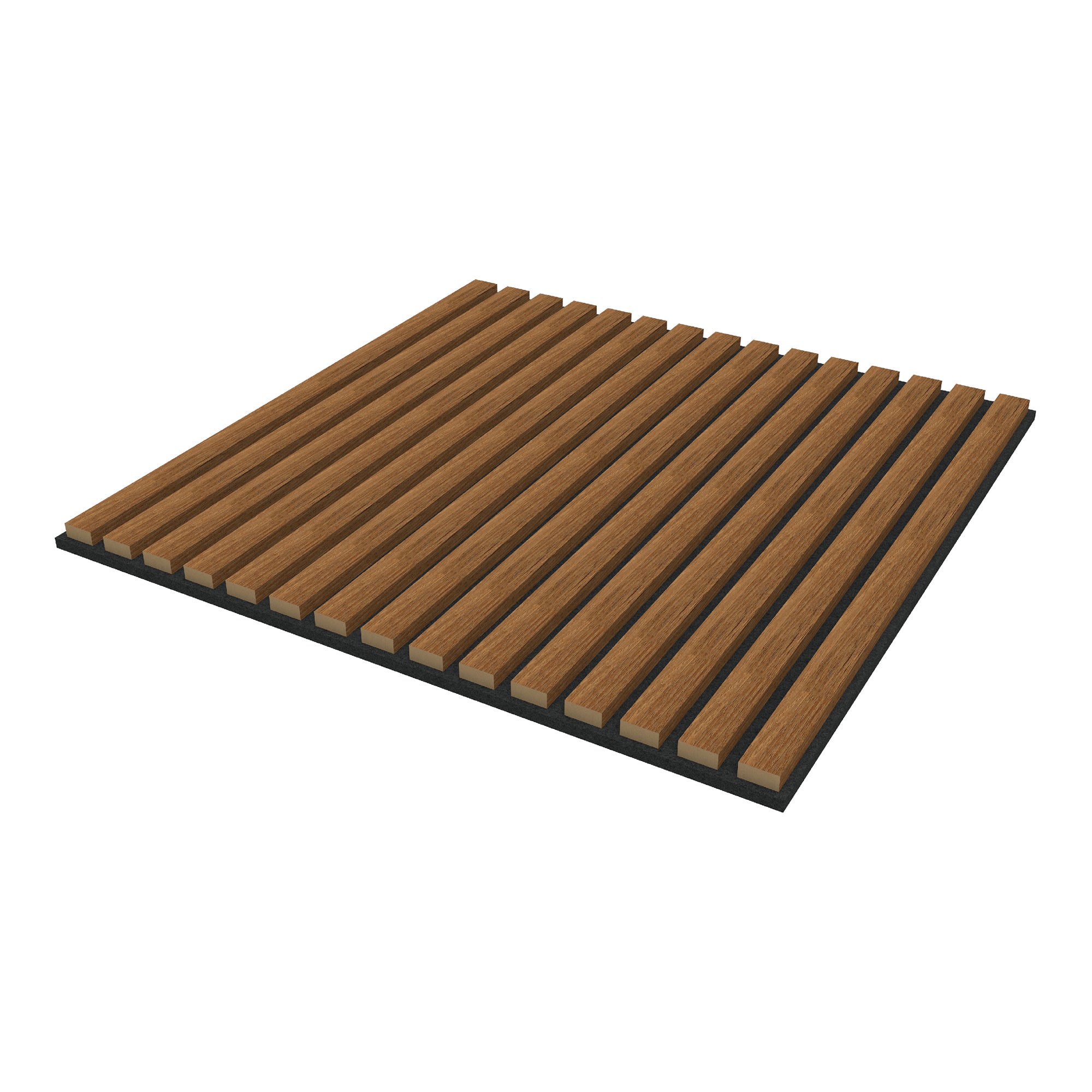 Set Vang di 12 Pannelli Murali 3D Fonoassorbenti 60x60 cm a Listelli Dritti Copertura 4,32 m² - Effetto Legno Teak