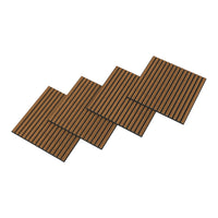 Set Vang di 8 Pannelli Murali 3D Fonoassorbenti 60x60 cm a Listelli Dritti Copertura 2,88 m² - Effetto Legno Teak