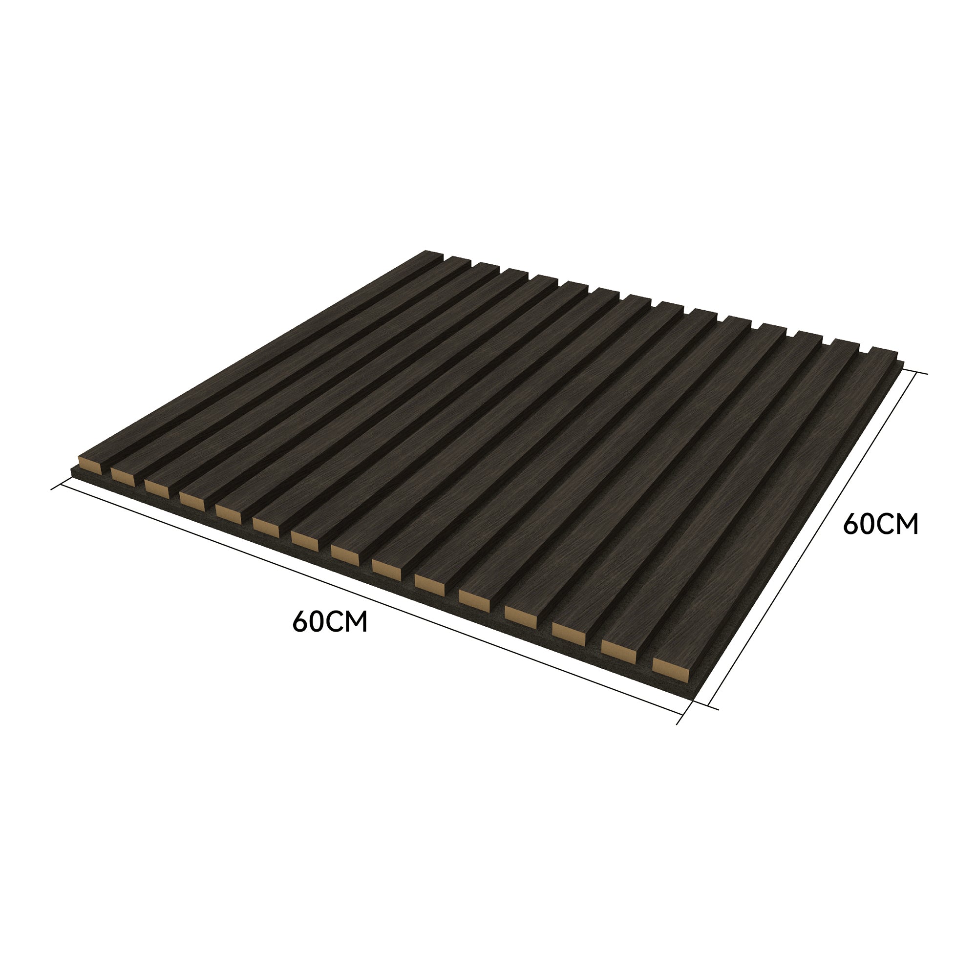 Set Vang di 16 Pannelli Murali 3D Fonoassorbenti 60x60 cm a Listelli Dritti Copertura 5,76 m² - Effetto Rovere Grigio