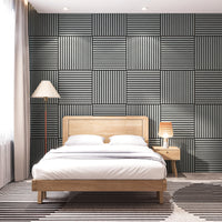 Set Vang di 16 Pannelli Murali 3D Fonoassorbenti 60x60 cm a Listelli Dritti Copertura 5,76 m² - Effetto Rovere Grigio