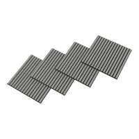 Set Vang di 8 Pannelli Murali 3D Fonoassorbenti 60x60 cm a Listelli Dritti Copertura 2,88 m² - Effetto Rovere Grigio