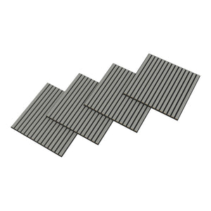 Set Vang di 16 Pannelli Murali 3D Fonoassorbenti 60x60 cm a Listelli Dritti Copertura 5,76 m² - Effetto Rovere Grigio