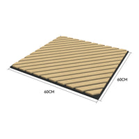 Set Vang di 8 Pannelli Murali 3D Fonoassorbenti 60x60 cm a Listelli Diagonali Copertura 2,88 m² - Effetto Rovere