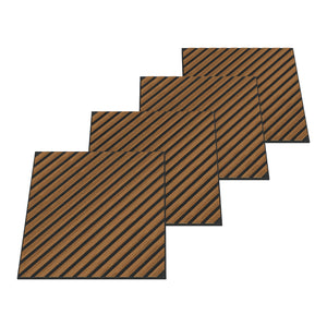 Set Vang di 12 Pannelli Murali 3D Fonoassorbenti 60x60 cm a Listelli Diagonali Copertura 4,32 m² - Effetto Legno Teak