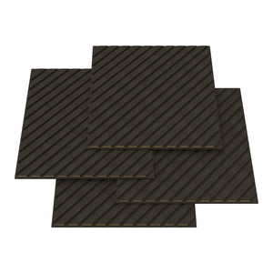 Set Vang di 8 Pannelli Murali 3D Fonoassorbenti 60x60 cm a Listelli Diagonali Copertura 2,88 m² - Effetto Rovere Grigio