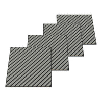 Set Vang di 4 Pannelli Murali 3D Fonoassorbenti 60x60 cm a Listelli Diagonali Copertura 1,44 m² - Effetto Rovere Grigio