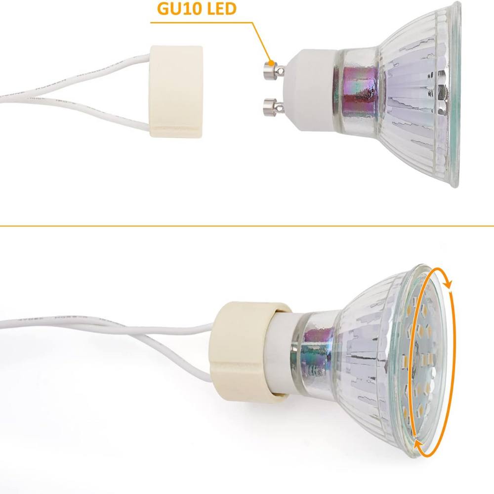 Portalampada attacco gu10 e gz10 connettore base per lampada alogena faeg fg24104