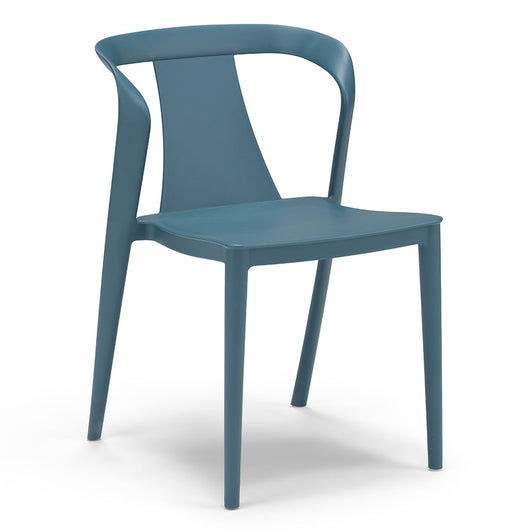 Sedia in polipropilene modello ALBA, impilabile, idrorepellente, resistente ai raggi UV, design moderno ideale per sala da pranzo, cucina, sala d’attesa, bar, ristoranti, giardino, colore Petrolio