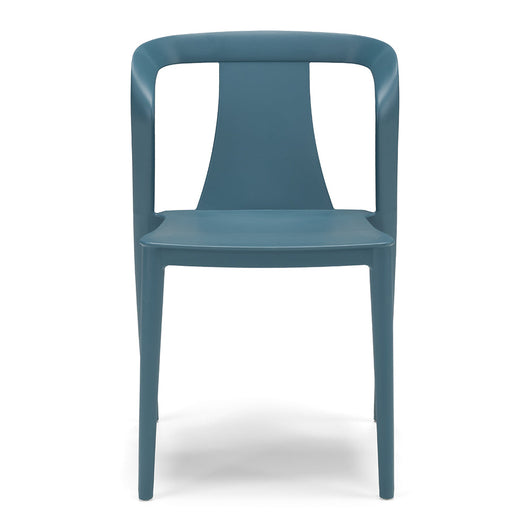 Sedia in polipropilene modello ALBA, impilabile, idrorepellente, resistente ai raggi UV, design moderno ideale per sala da pranzo, cucina, sala d’attesa, bar, ristoranti, giardino, colore Petrolio