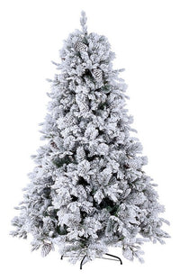 Albero di natale innevato bianco con pigne h.180cm Bizzotto Arves