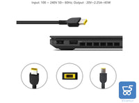 Alimentatore 45 W 20 V 2.25 A con Cavo di Alimentazione Schuko Compatibile Lenovo Thinkpad