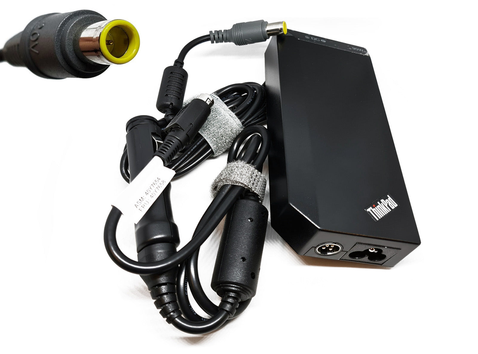Alimentatore Caricabatteria Originale Lenovo 90W 20V 4,55A ThinkPad con adattatore Auto 12V Spinotto tondo con Astuccio