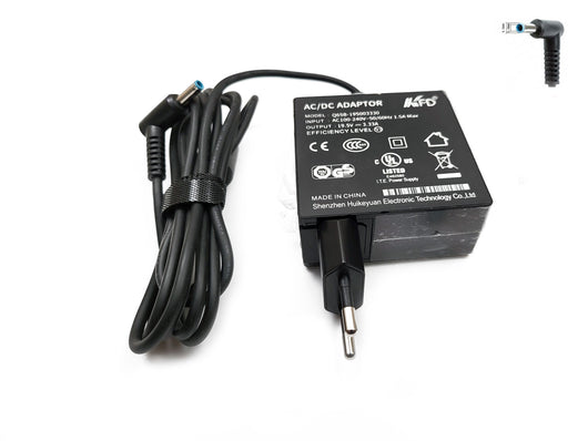 Alimentatore Compatibile HP 65W 19,5V 3,33A Spinotto Blu 4,5 x 3.00 mm Nuovo