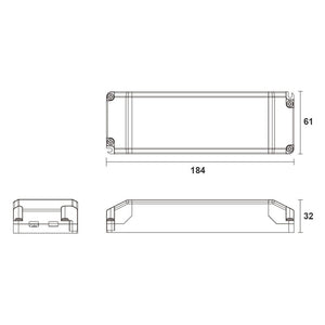Alimentatore Dimmerabile Con Triac Dimmer Taglio di Fase DC 24V 50W Per Striscia Led 24V DIM24-50