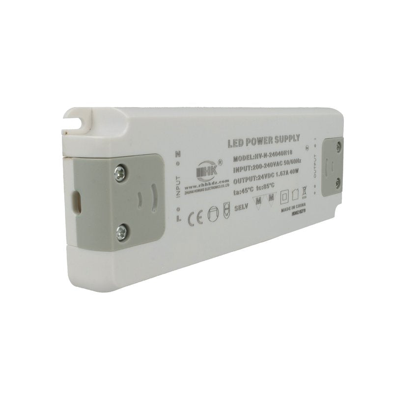 Alimentatore Trasformatore CV 40W 24V 1,67A Super Slim Solo 19mm Spessore
