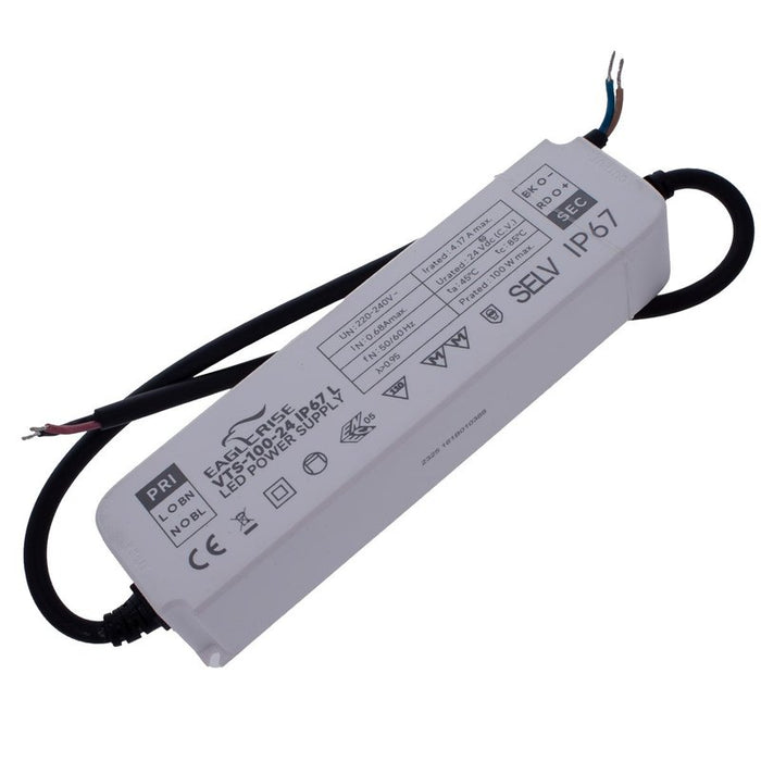 Alimentatore Trasformatore LED Cerificato ENEC Output 100W 24V 4,17A Input 220V IP67 Compatibile LPV-100-24