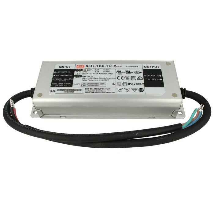 Alimentatore Trasformatore MW MEAN WELL Impermeabile IP67 12V 150W 12,5A XLG-150-12-A